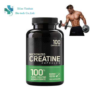 Capsules de créatine monohydrate pure à marque privée, complément alimentaire à base de plantes, 100 capsules - Product Image 1