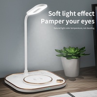 2025 Vente chaude 4-en-1 Support de téléphone Charge rapide 15W Chargeur sans fil Lampe de lecture OEM Corps en plastique Bureau pour usage industriel