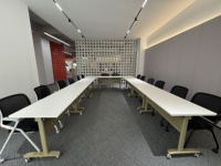 Meubles de bureau modernes, table pliante avec pieds en acier, cadre métallique, salon, vente en gros, bureau d'ordinateur, escritorio