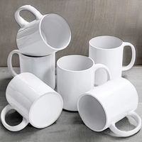 Mug en céramique blanc vierge pour sublimation, anti-brûlure, prix d'usine, mugs à café en céramique pour cadeaux avec forme personnalisée, cadeau spécial
