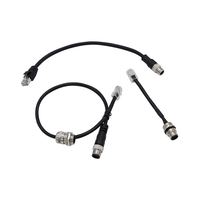 Conector M12 de 4 Pines, Código D, Industrial, Impermeable, Transmisión Estable, Cable Macho-Hembra a RJ45, Arnés de Cables