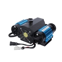 Compresseur d'air pour voiture à double cylindre avec réservoir, pompe à entraînement direct en métal, gonfleur de pneus 4x4, double cylindre robuste
