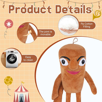 Jouets en peluche HY Brainrot Tung Tung Tung Sahur, mignons, courts, en coton PP, 13 couleurs, poupée décorative pour petite amie, cadeau d'anniversaire unisexe
