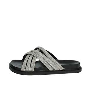 Sandalias Planas Laura Biagiotti Donna Negras de Tacón Bajo para Mujer - Product Image 1