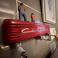 Support de couvercle de soupape en résine et crochet porte-clés avec design décoratif bougie d'allumage - Style garage vintage Fabriqué en Chine
