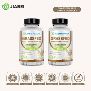 Capsules personnalisées du complexe d'organes de bœuf nourris à l'herbe pour adultes de l'usine Jiabei ODM/OEM Suppléments à base de plantes pour un équilibre sain interne - Product Image 6