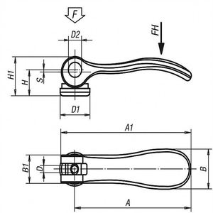 Palanca de Leva Ajustable de Acero Inoxidable 304 CNC con Rosca Interna Pulida - Product Image 5