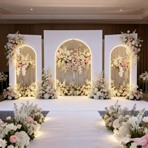 ฉากหลังโค้งสี่เหลี่ยมสีขาวคุณภาพเยี่ยมปรับแต่งได้สำหรับงานฉลองครบรอบ งานแต่งงาน และเวทีแสดง - Product Image 5