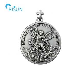Personalized Religious St <strong>Michael</strong> the Archangel Necklace Pendant Keychain Medalla Medallion Custom St <strong>Michael</strong> Archangel Medal - Product Image 3