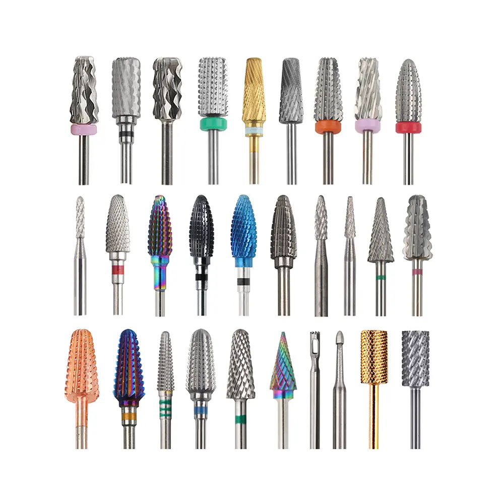 Multiple Accessories Removing Case Gel Nail Bits Case Portable 5 In 1Set Cuticle Carbide Drill Bit For Nail