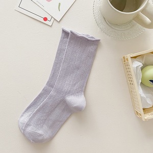 Calcetines de seda helada de color Morandi para mujer, finos, hasta la pantorrilla, para primavera, verano y otoño - Product Image 4