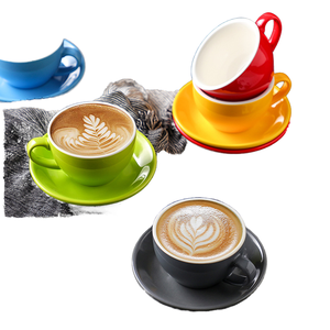 Miễn Phí Đổ Cốc Cà Phê Và Chiếc Đĩa, Nhỏ Cappuccino Và Đôi <span class=keywords><strong>Espresso</strong></span>, Gốm Cốc Cà Phê Cho Cà Phê Cửa Hàng Và Barista - Product Image 3