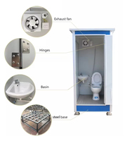 ZENO Portable Outhouse Métal Toilettes Publiques Camping Cabine Mobile Toilettes Douche avec Réservoir D'eau Mobile Wc à Vendre