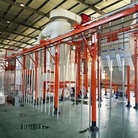 Cabine de peinture en poudre à cyclone de grande taille avec système de récupération de poudre haute efficacité pour ligne de peinture en poudre