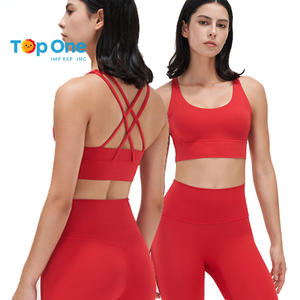 Top One China Athletic Workout Rembourré Racerback Crossover Fitness Strappy Yoga Soutien-Gorge De Sport Pour Gros Seins - Product Image 1