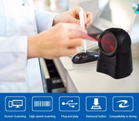 Lector de código de barras de escritorio omnidireccional 1D 2D Plataforma de escaneo de código QR Interfaz BT Fuente de luz CMOS Producto en stock