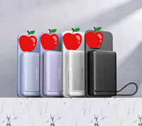 Nouvelle batterie externe innovante haute capacité 10000mAh 20W PD 15W sans fil avec support de câble Type-C intégré et écran LCD pour téléphone