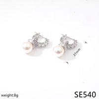BLLYF133-TE Anting-anting gantung minimalis yang mencolok dengan pengait daun telinga, aksesori unik.