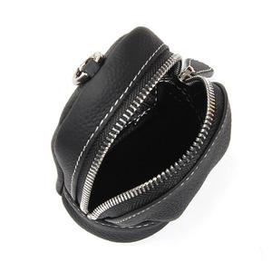 Fashion First Layer Cowhide <b>Coin</b> Wallet Mini Earphone Storage <b>Case</b> Crossbody Single-shoulder Bag Leather Keychain - Product Image 1