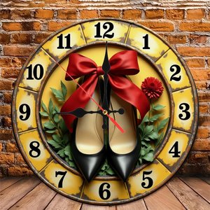 Round Wooden Wall <b>Clock</b> <b>Roman</b> Numeral Design Handcrafted Silent Non Ticking Home Interior Decoration - Product Image 4