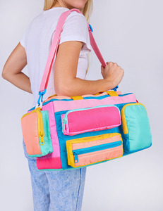 <span class=keywords><strong>Sac</strong></span> de <span class=keywords><strong>voyage</strong></span> personnalisé à grande capacité avec empiècements de couleur, <span class=keywords><strong>sac</strong></span> de <span class=keywords><strong>sport</strong></span> de camping en nylon 21L - Product Image 2