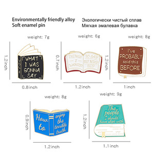 หนังสือส่วนตัวเข็มกลัดเคลือบสิ่งที่ฉันกำลังจะบอกว่าหนังสือการ์ตูนป้ายโลหะพังก์น่ารักปกคอเสื้อเข็มกลัดเครื่องประดับของขวัญเพื่อน - Product Image 6