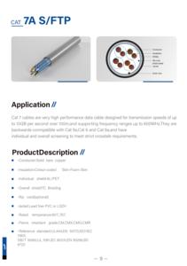 <span class=keywords><strong>สาย</strong></span>เคเบิลข้อมูลเครือข่าย HI <span class=keywords><strong>LINK</strong></span> <span class=keywords><strong>CAT7</strong></span> S/FTP ได้รับการรับรองมาตรฐาน CE/ROHS/ISO9001  พร้อมปลอกหุ้ม PE/PVC/LSZH <span class=keywords><strong>สาย</strong></span>ทองแดงเปลือยป้องกันสัญญาณรบกวน - Product Image 4