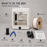 Imprimante 3D WandGo pour enfants, imprimante 3D FDM fermée pour débutants, filament PLA 1,75 mm avec volume d'impression de 100 mm pour la maison et les projets STEM