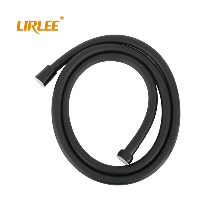 LIRLEE-manguera flexible de pvc para ducha, accesorios de alta calidad para baño, color negro