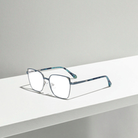 Vente chaude Vintage Coloré carré Optique Lunettes Cadre Plein Jante Unisexe Simple Mode Style En Gros Cadre Optique
