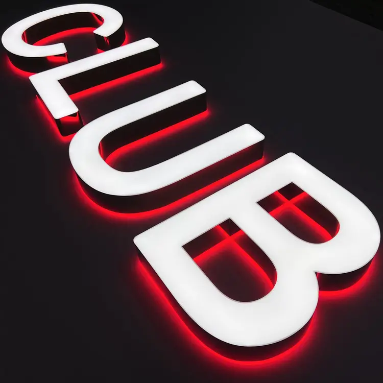 Dual Lit Outdoor Electronic Business Boutique Logo Name Sign 3d Led Letter Lights