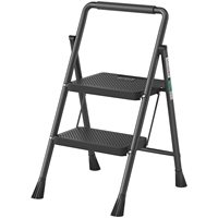 Echelle pliante de rangement en métal Echelle pliante compacte en acier à 3 marches pour la maison Marches de chaise
