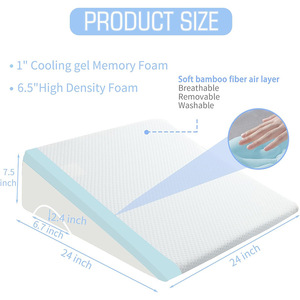 Cojín de cabecera personalizado, rectangular, de algodón, de color sólido, almohada de maternidad con inserto para mujeres embarazadas y cuidado de personas mayores - Product Image 3