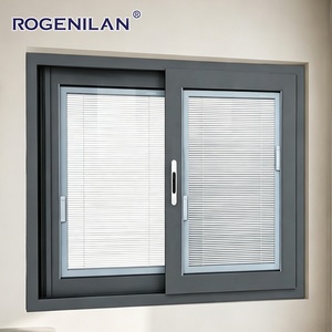 <span class=keywords><strong>Ventana</strong></span> Corredera de Aluminio con Rotura de Puente Térmico de Tres Vías, Vidrio Templado y Persianas, Proveedor Chino Rogenilan - Product Image 3