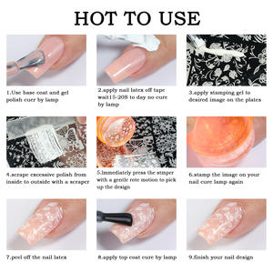 Nouvelle mode Nail Art Image Design estampage modèle fleur papillon impression vernis à ongles modèle de transfert bricolage plaque à ongles - Product Image 4