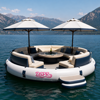 Grande plateforme flottante gonflable avec surface EVA et pont pneumatique Drop Stitch pour yacht, bateau, lac, océan, utilisation de loisirs
