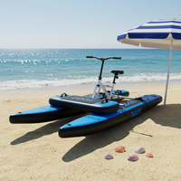 Nouvelle série d'équipements aquatiques personnalisables, vélo aquatique multicolore électrique ou à pédales, vélo aquatique gonflable