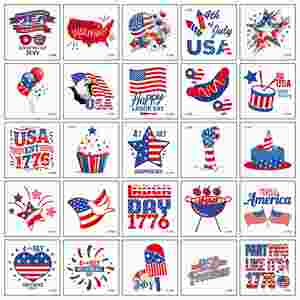 Holiday Independence Day Face Stickers DIY Waterproof Temporary Tattoo Decor - Product Image 4