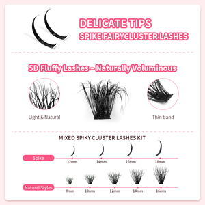 Vente en gros Promade Fans Appuyez sur les cils Livres DIY Cluster Lash Extension Kit Pre Cut Segment Lashes Private Label Lash Trays - Product Image 2