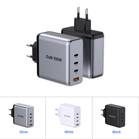 Chargeur mural GaN Tommox 100W 3C1A Type C 4 ports PD 3.0 Chargeur rapide USB Chargeur mural rapide pour téléphone portable Ordinateur portable