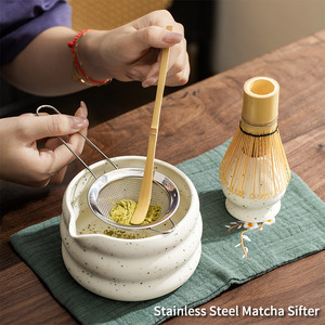 Juego de batidor Matcha de cerámica japonesa Juego de té para el hogar o regalo - Product Image 3