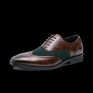 Zapatos Oxford Formales de Negocios para Hombre, Hechos a Mano, de Cuero Vacuno Genuino, Impermeables, con Cordones, Punta Redonda, Calzado Cómodo - Product Image 3