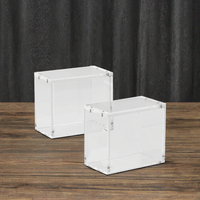 Boîte de protection magnétique rectangulaire en acrylique transparent pour cartes à collectionner, étui de rangement et de présentation pour jeux de cartes TCG