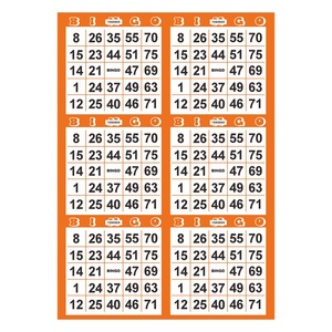 Popular Custom 75-Ball Bingo Cards Free Digital Printing Design with Offset Cardboard Kraft Coated Paper - Product Image 4