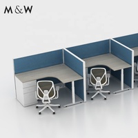 Table de travail modulaire et réglable M&W pour mobilier commercial moderne, avec cloison privée, idéale pour les bureaux scolaires