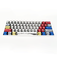 Multifunctional 63 Key Keyboard 60% RGB Comic Style Backlit Mechanical Keyboard Teclado Gamer Wired Mini Gaming Keyboard