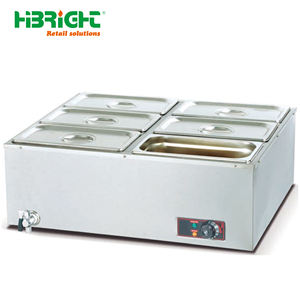 Commercial Grade Stainless Steel Electric <b>Steam</b> Table Bain Marie Food Warmer Highbright 1 Year Warranty for Restaurant Service - Product Image 6