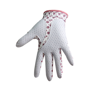 Sur Mesure De Qualité Supérieure imprimé Floral d'hiver cabretta cuir gant de golf - Product Image 4