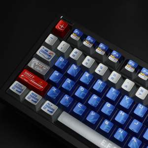 [กระบวนการใหม่] คีย์แคปสีเมทัลลิก <span class=keywords><strong>Gundam</strong></span> วัสดุ PBT โปรไฟล์ Cherry สำหรับคีย์บอร์ดแบบกลไก 60/65/75/87/98/100 ปุ่ม แบบกำหนดเอง - Product Image 4