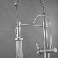 Robinet mélangeur de cuisine moderne en laiton, 3 voies, 2-en-1, avec douchette extractible pour eau filtrée